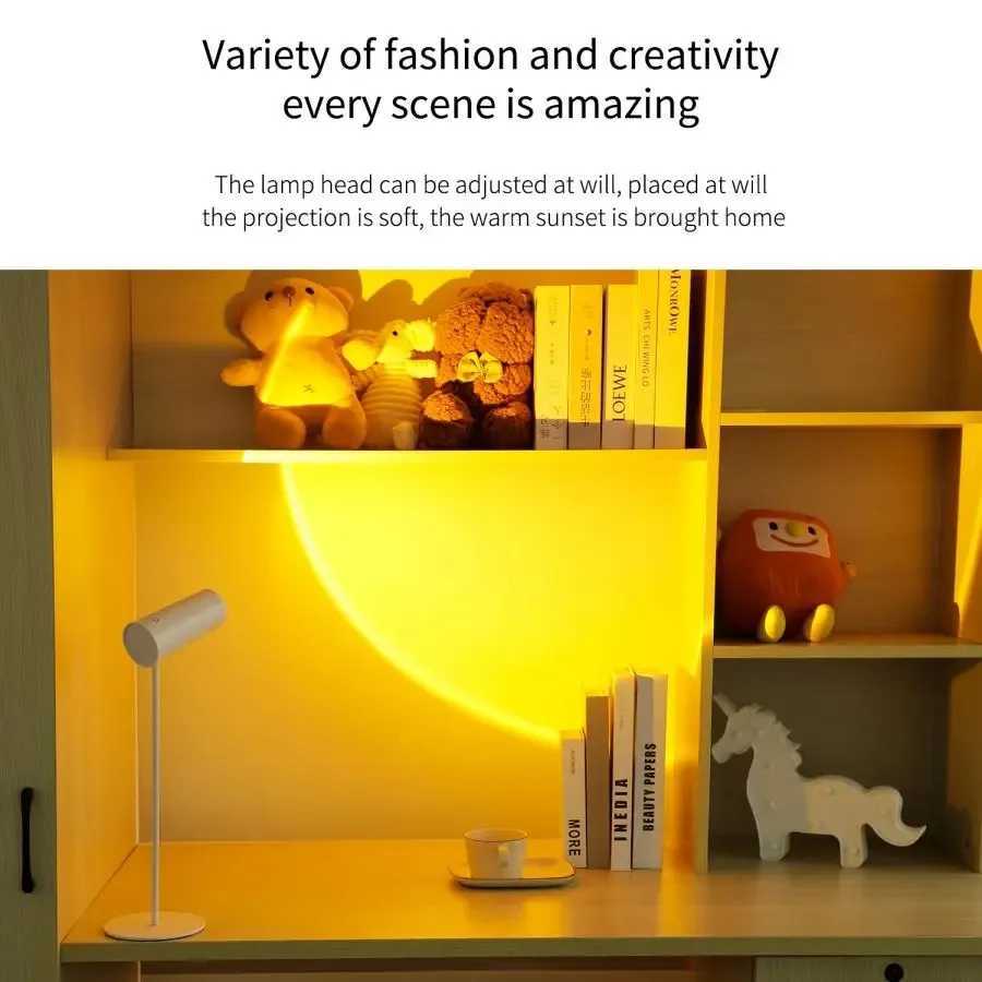 Sunset Eye Protection Table Lamp USB Touch Dimming Reading Light for Study Flashlight Bedroom Bedside Decor Photo Desk Lamps M251120