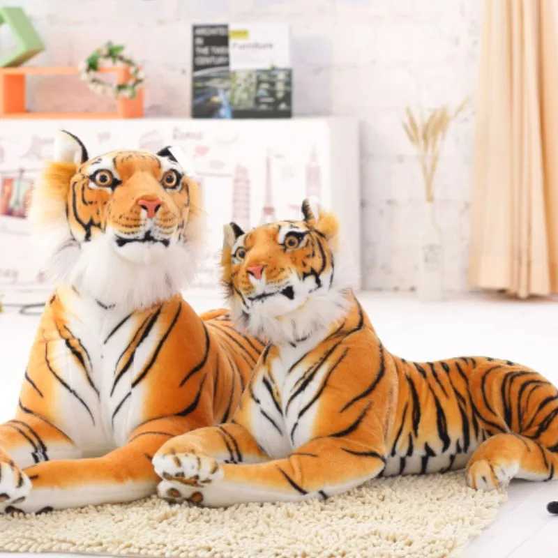 30-120CM High Quality Giant White Tiger Stuffed Toy Lovely Big Size Tiger Plush Doll Soft Pillow Christmas Gift G251120