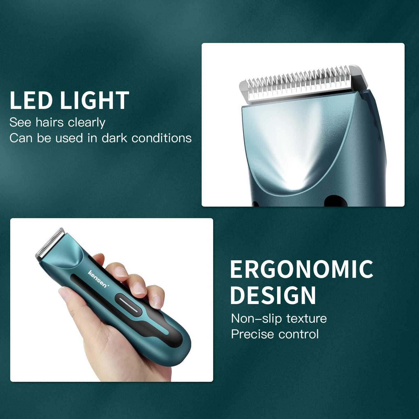 KENSEN S10 Electric Body Hair Trimmer for Men Women Balls Shaver Hair Removal Bikini Trimmer Groin Groomer Clipper Beard RazorT251120