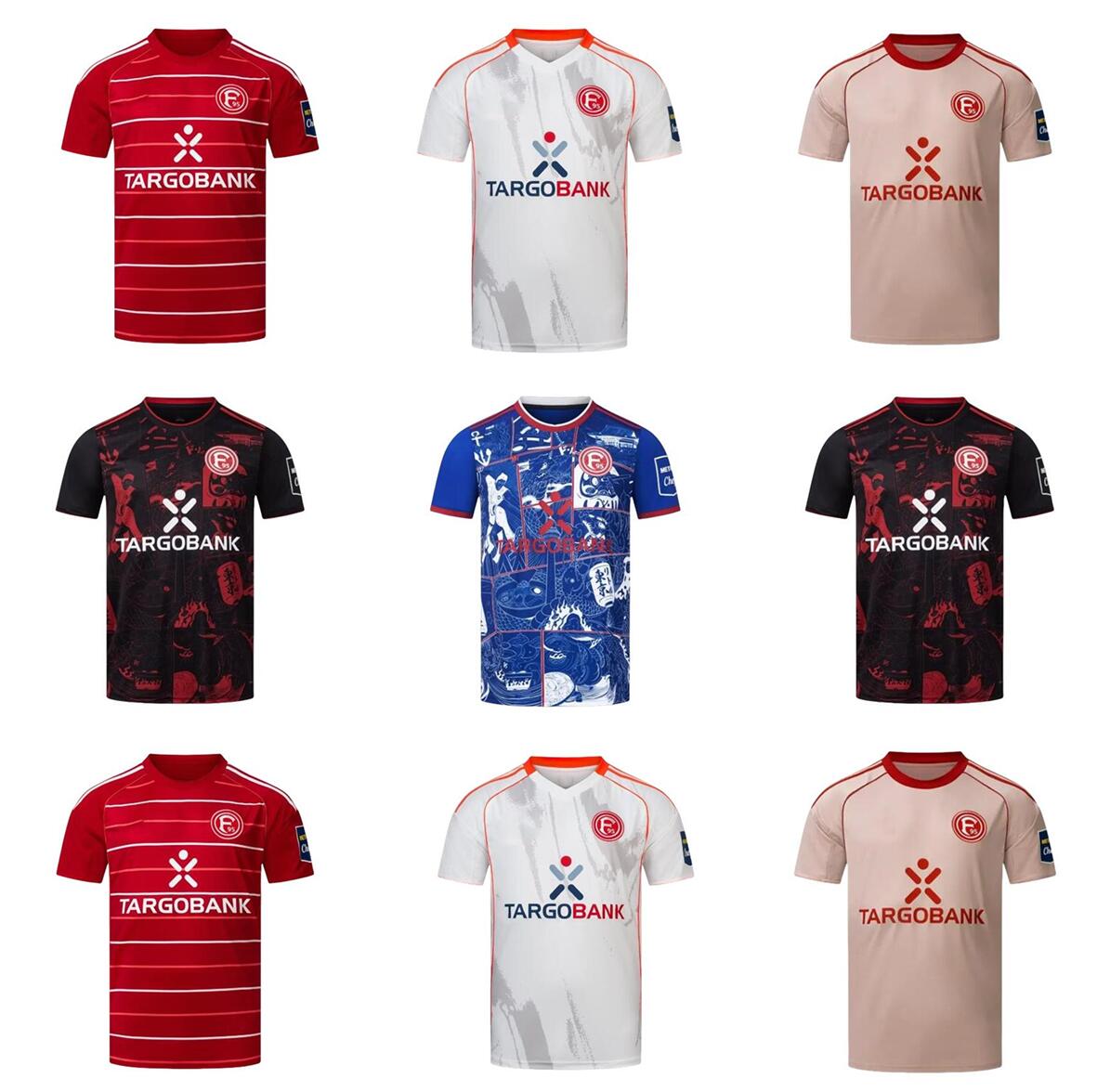 25 26 Fortuna Dusseldorf Soccer Jerseys HOFFMANN TANAKA VERMEIJ KLAUS OBERDORF NIEMIEC IYOHA Special Edition JOHANNESSON home away Football Shirts