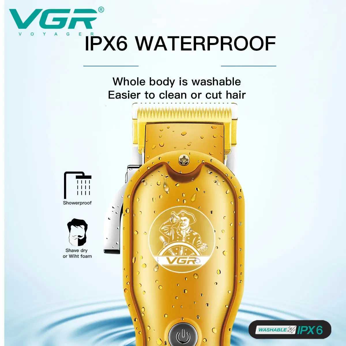 VGR 650 barber hair cut machine professional cordless electric trimmer rechargeable hair clipper for menT251120