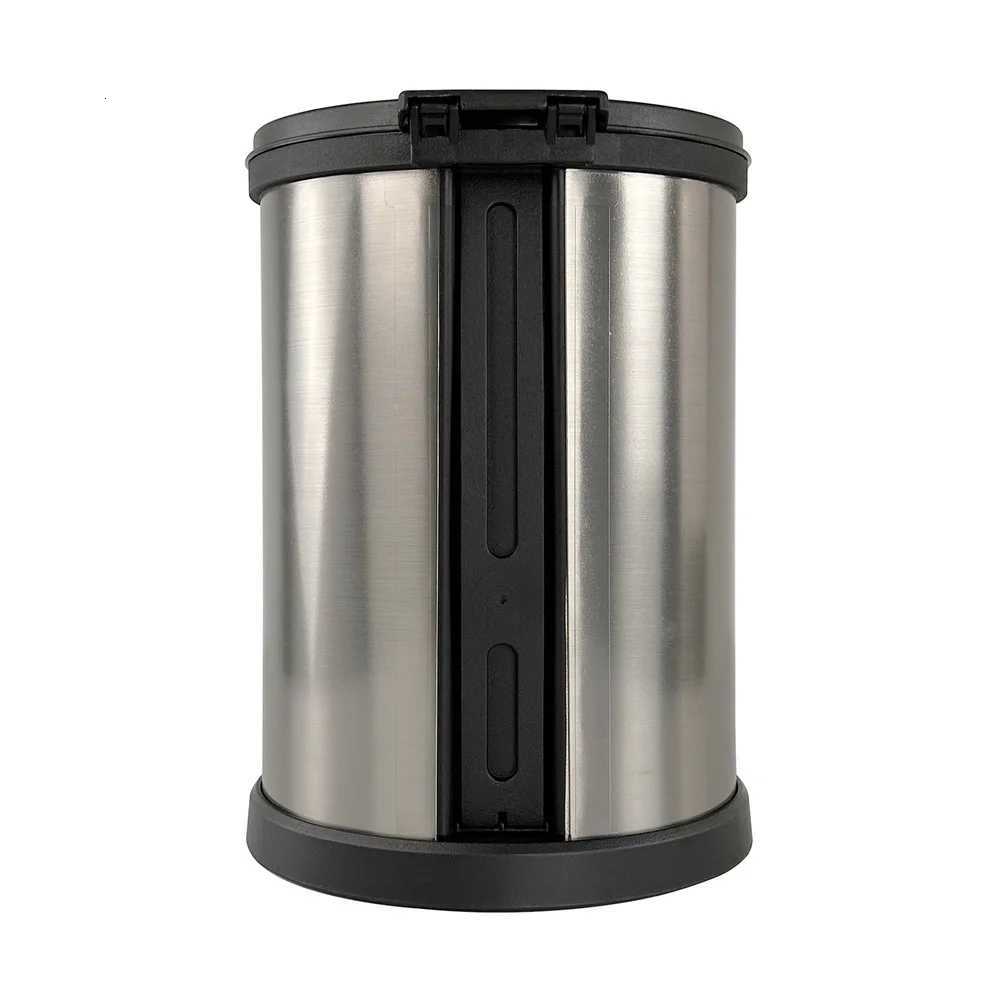 Round 15 Gallon Plastic Step Trash Can Touchless Wastebasket Bathroom Office Indoor Use C251120