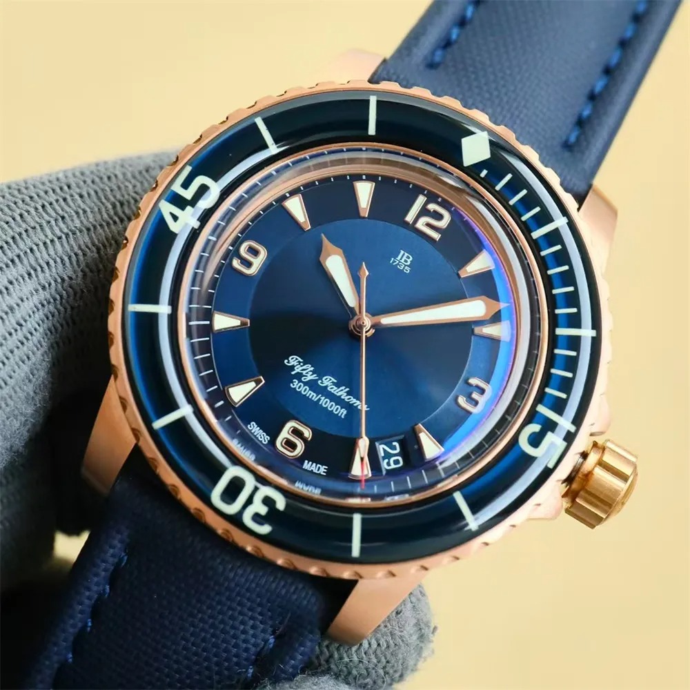 ST9 Blancp Fifty Fathoms 5007 Automatic Mechanical Watches 45MM Sapphire DesignerMovement AAAAA Luxury Mens Watch Montre Relojes Super Clone J0 B66
