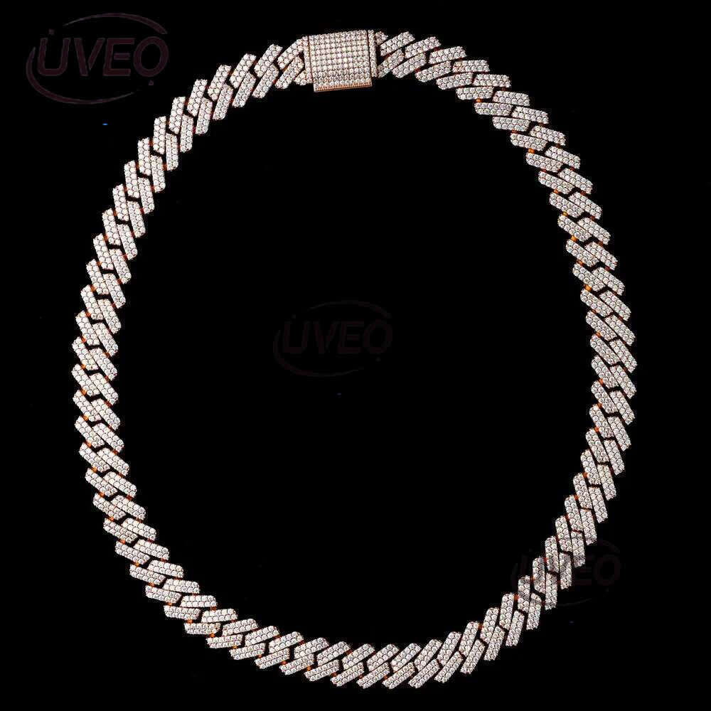 Fine Jewelry In stock Sterg Sier VVS Moissanite Dia Iced Out Miami Cuban k Chain Necklace For Men Free delivery