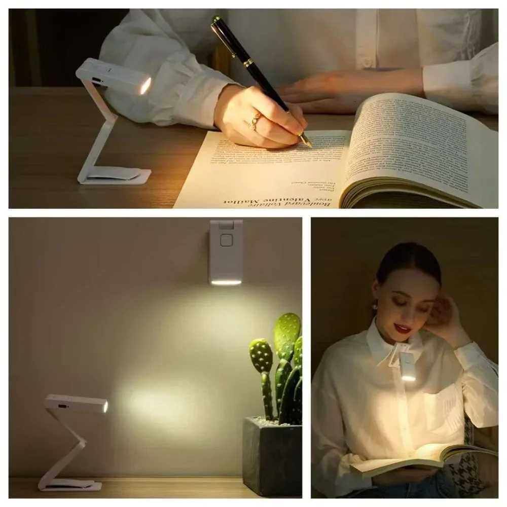 New Night Lights USB Rechargeable Folding Portable Reading Book Lights Eye Protection 3 Light Colors Adjustable Brightness Lamp M251120