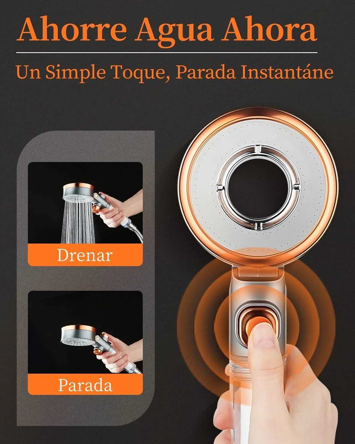 Shower Enclosure with Filter High Pressure Shower Head with 3 Modes Water Saving Bathroom Showers Rain Shower HeadM251120