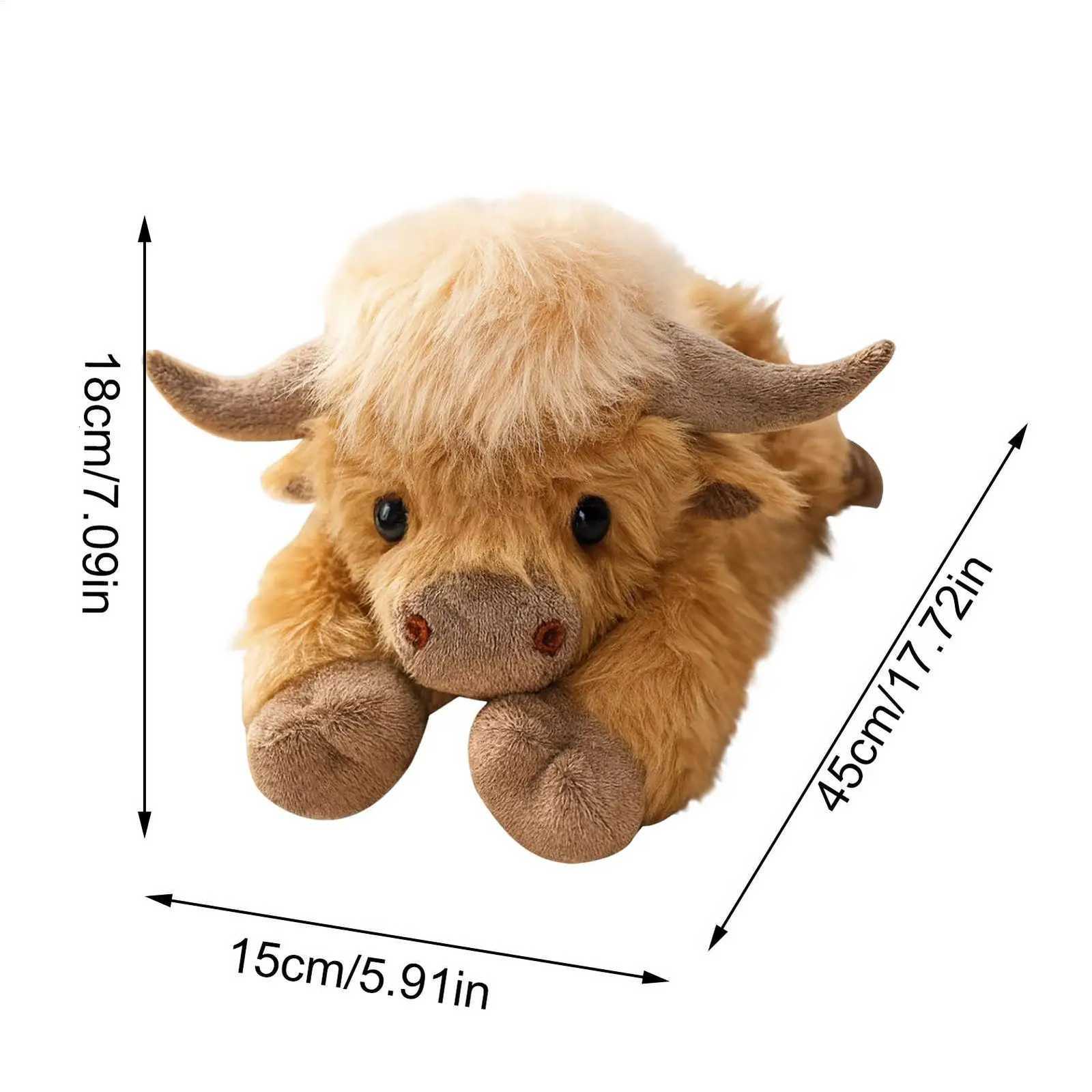 45cm Kaiis Cow Plush Pillow Sleeping Companion Stuffed Animal Pillow Doll Creative Weighted Cow Plush Toy Home DecorXJ251120