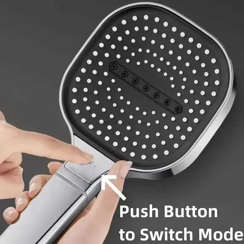 3-Modes High Pressure Shower Head Water Saving Shower Heads Adjustable Water Massage Sprayer Home Bathroom AccessoriesM251120