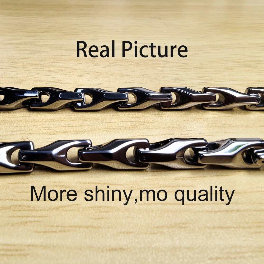 Tungsten carbide long necklace mens scratch resistant beer bottle chain 56cm jewelry waterproof punk high polished heavyduty 250420