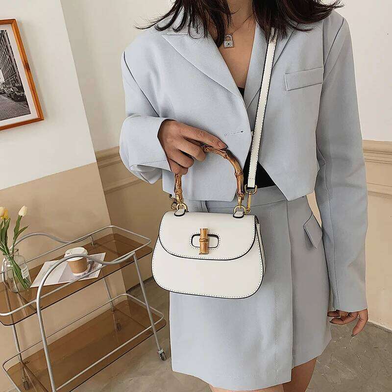 Top Brand Bamboo Saddle for Women High Quality Shoulder Bags Fashion Purses and Handbag Designer Crossbody Bag Cute Satchel