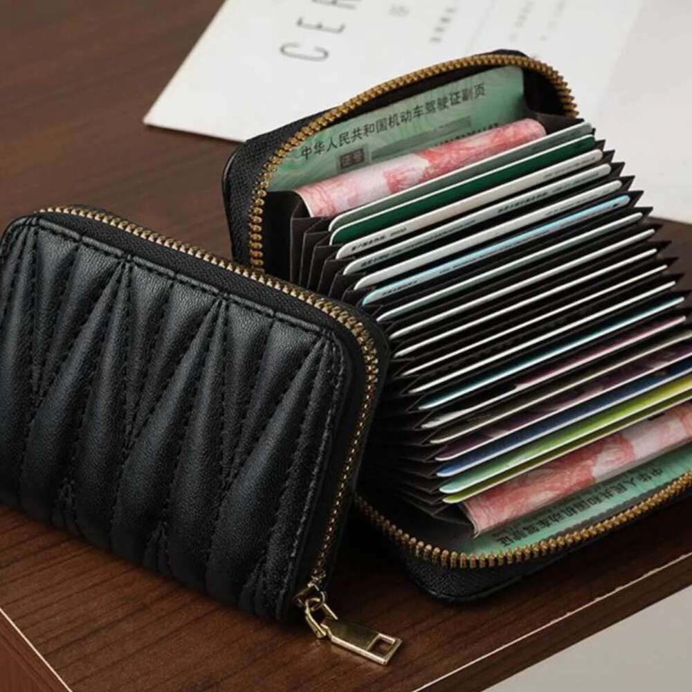 Exquisite New Multi-Card Slot Compact Anti-Degaussing High-Value Coin ID Bag For Women Holder Woman Cards Wallets Wallet 2025 Pu Designer Bag