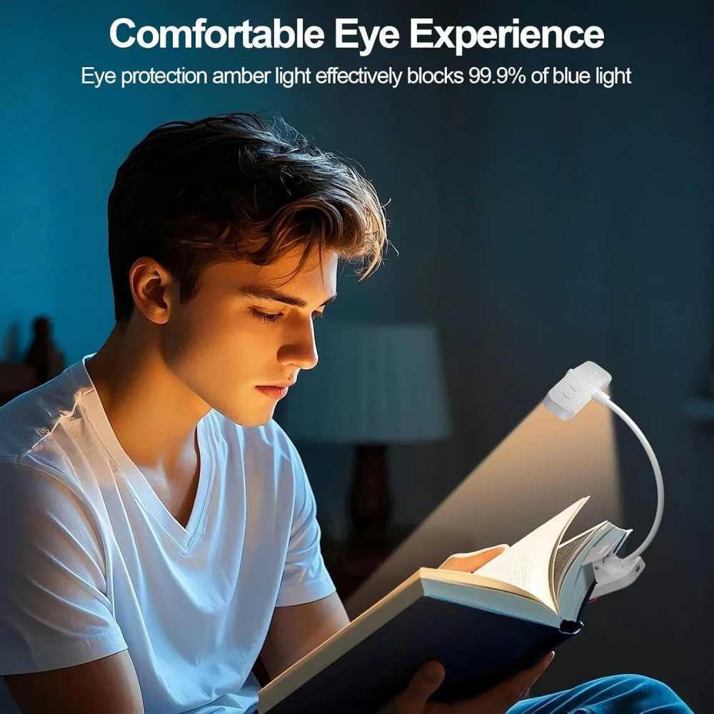 Wing Shaped Rechargeable Book Light Eye Protection Read Light Portable Beadroom Reading Light Kids Reading Lamp Mini Read Lamp M251120