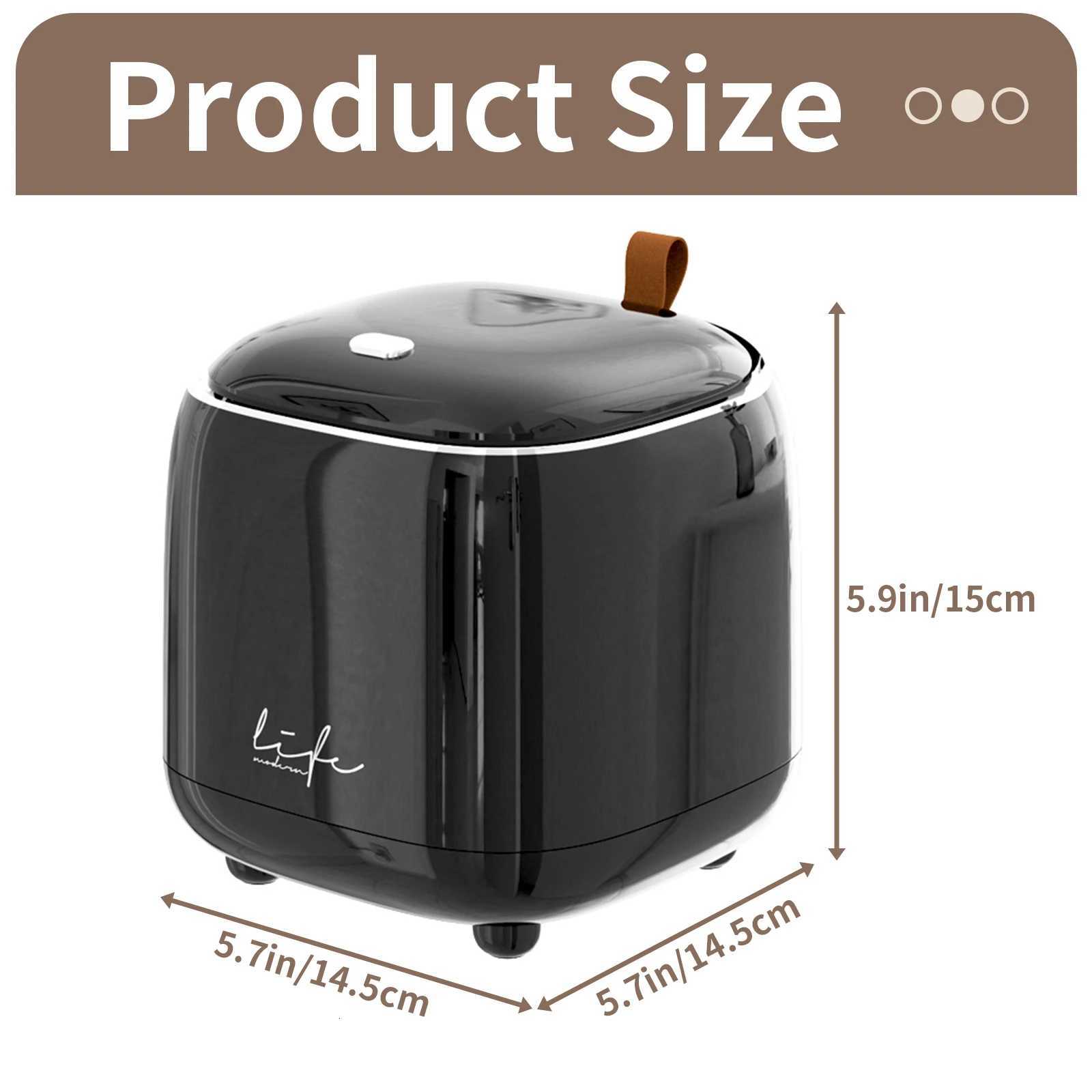 Light luxury press desktop trash can flip small desktop trash can suitable for office home car C251120