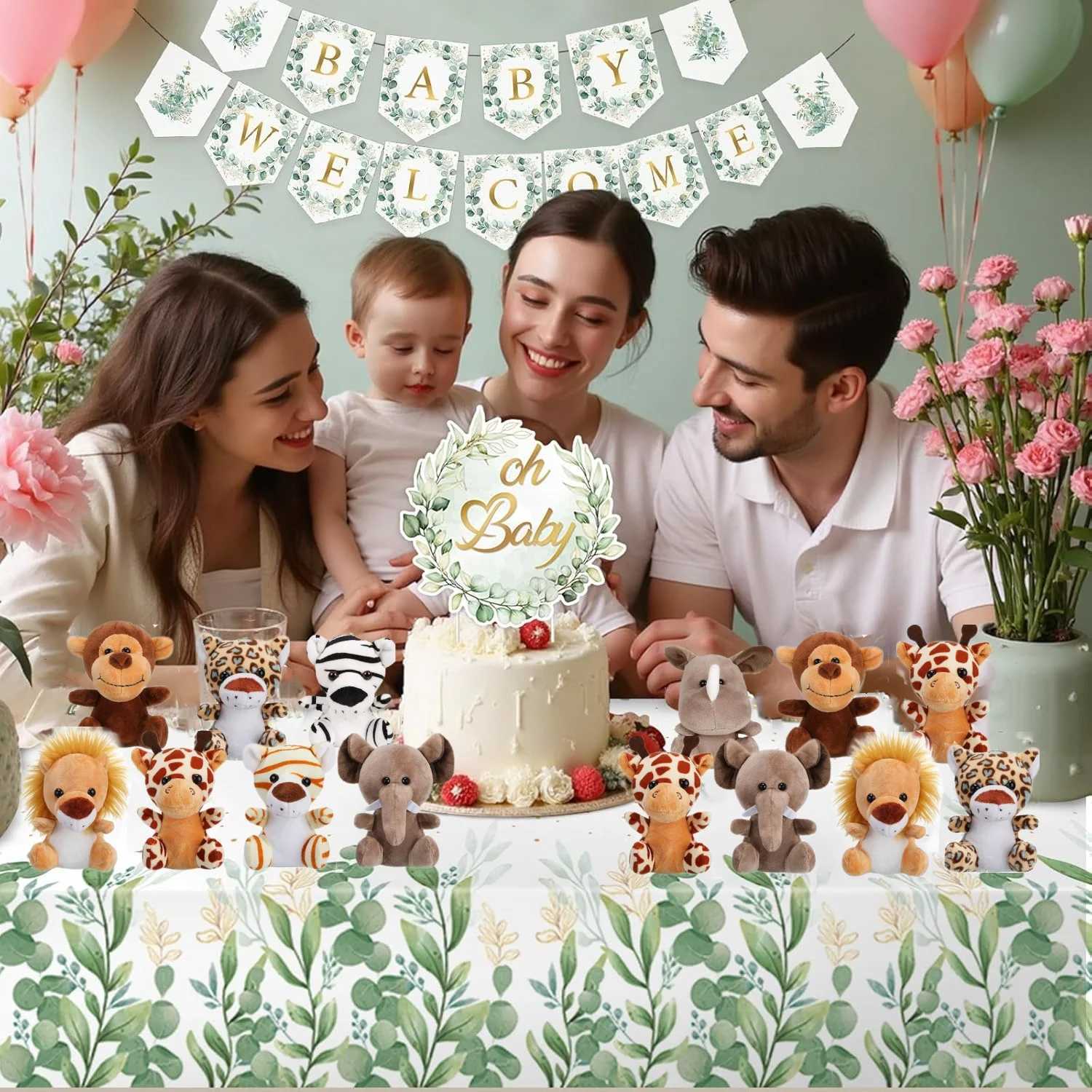 10-50 PCS Small Safari Stuffed Animals Bulk 12cm Jungle Animal Mini Plush Toys for Party Favors Birthday Baby Shower Gift Bags G251120