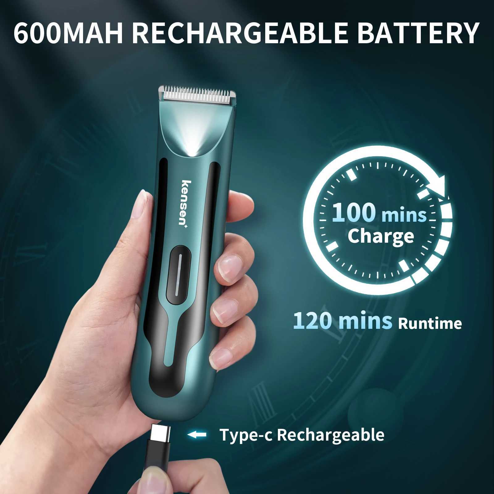KENSEN S10 Electric Body Hair Trimmer for Men Women Balls Shaver Hair Removal Bikini Trimmer Groin Groomer Clipper Beard RazorT251120
