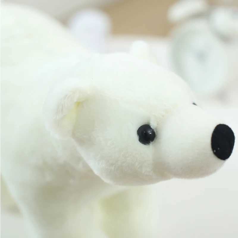 20/25/35/45cm Super Lovely Polar Bear Family Stuffed Plush Placating Toy Pure White Bear Soft Fabric Doll Gift for Children G251120