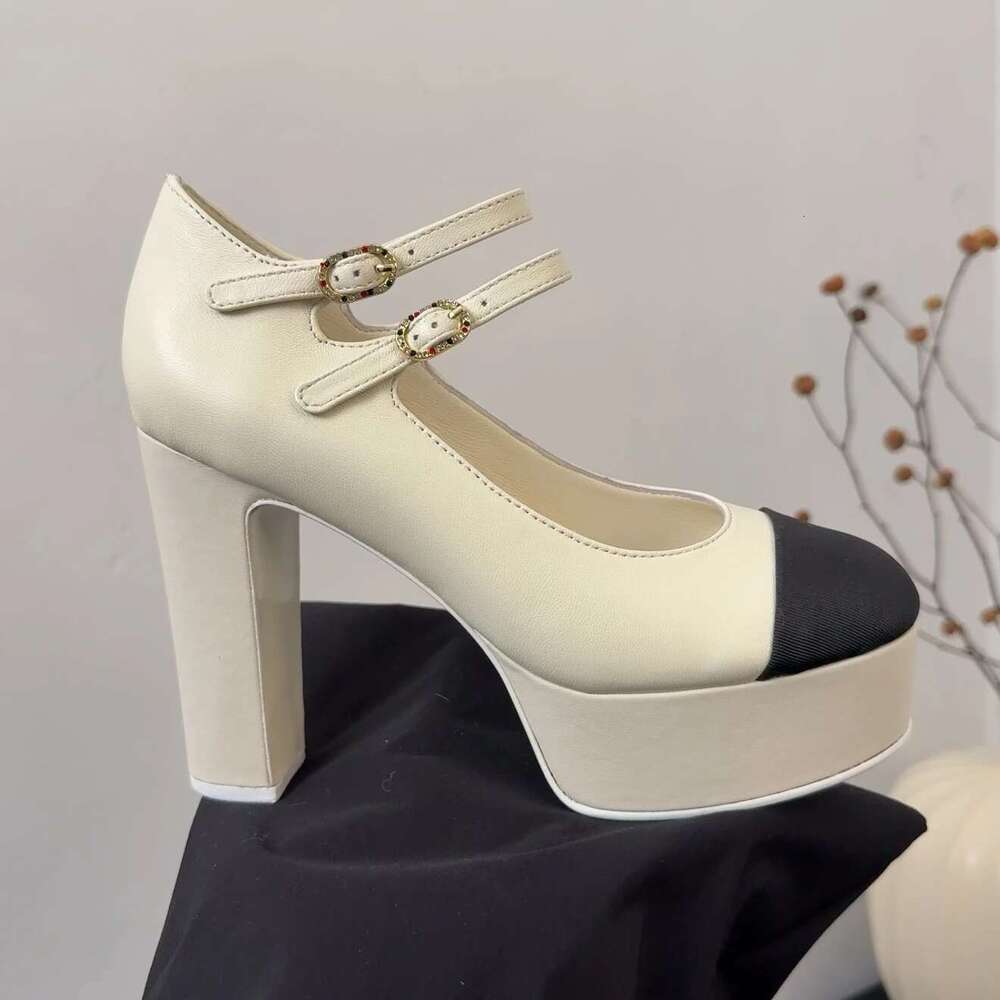 Women Size34-41 Genuine Leather Pumps Mary Janes Super High Heels Flat Platform Roman Designer Shoes atillas De Mujer