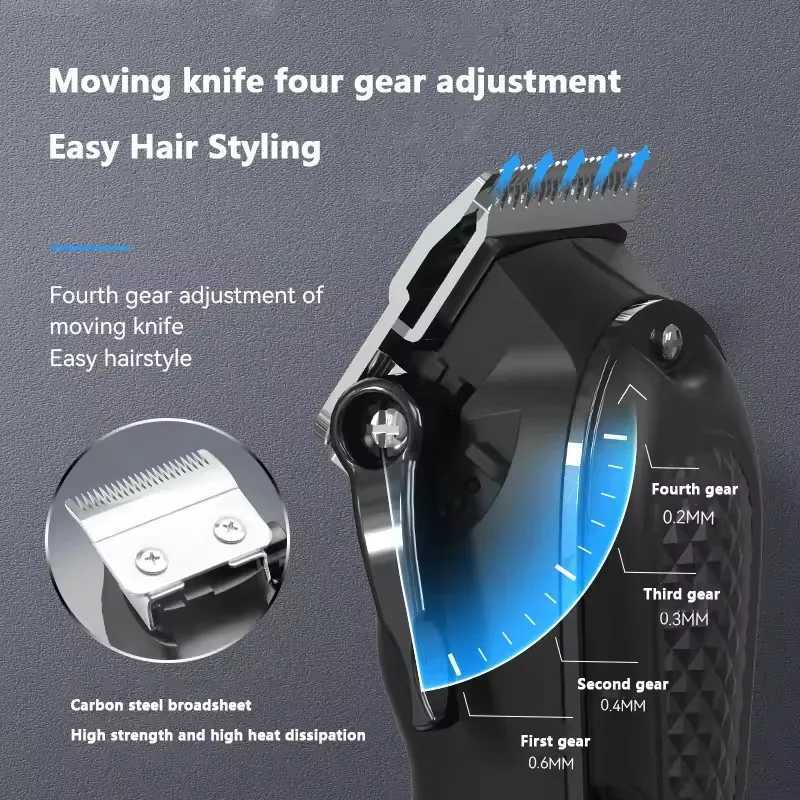 Kemei Electric Hair Clipper USB Rechargeable Cordless Beard Trimmer Men Powerful Electric Hair Clipper Trimming Tool KM-1071T251120