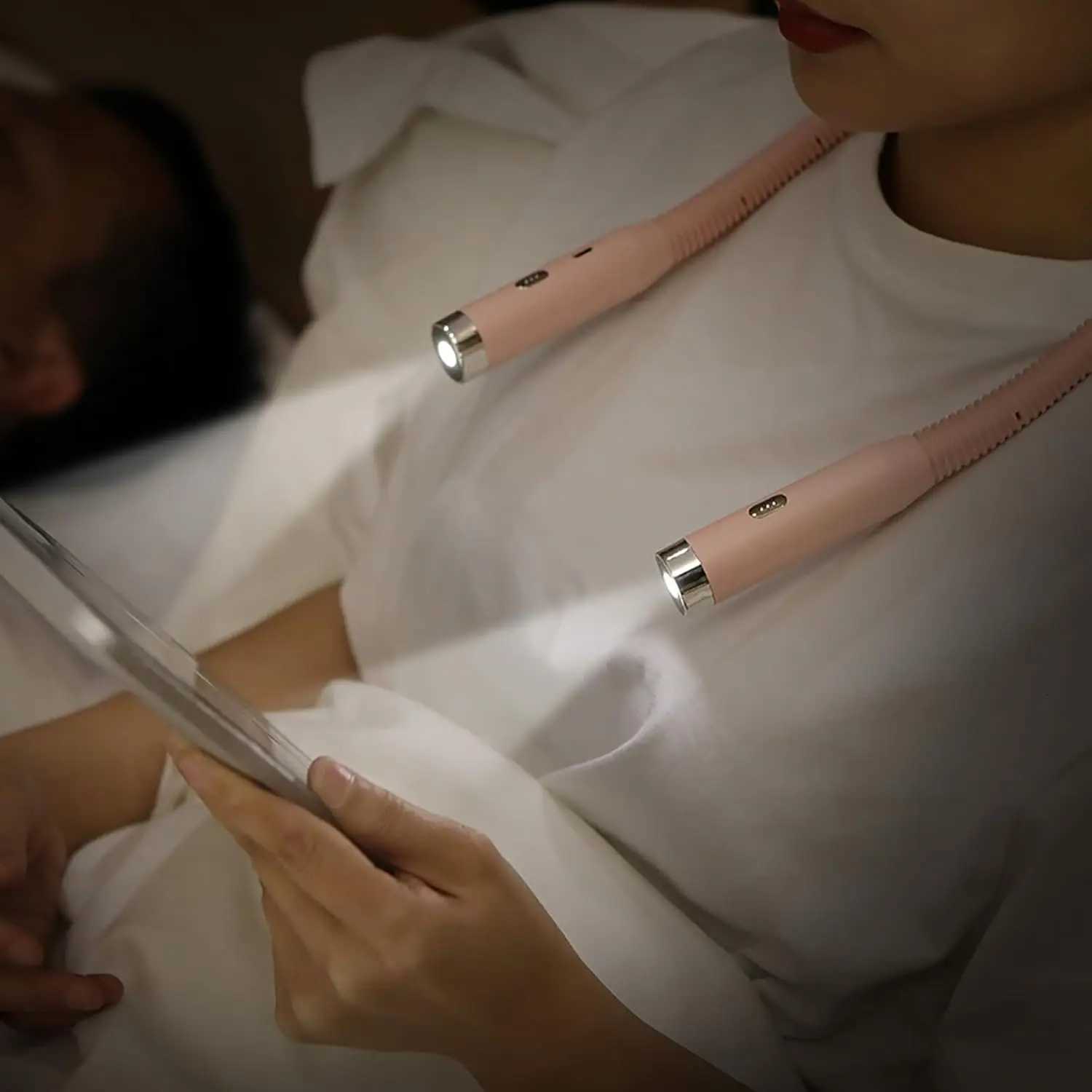 LED Neck Hanging Reading Light USB Rechargeable with Eye Protection Book Light for Night Reading Running Knitting Maintenance M251120