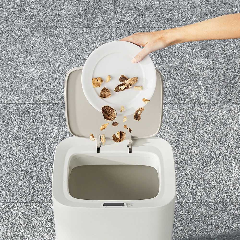 Smart Induction Trash Can Automatic 16L Touchless Kitchen Bathroom Waterproof USB Rechargeable Sensor Bin Home Office Bedroo C251120
