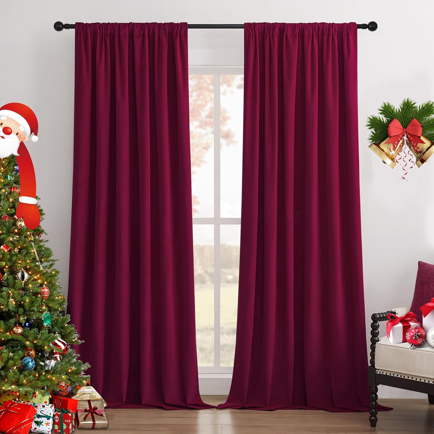 A965 Cross-border Dutch velvet curtains foreign trade rod curtains blackout velvet curtains wholesale customization Curtain
