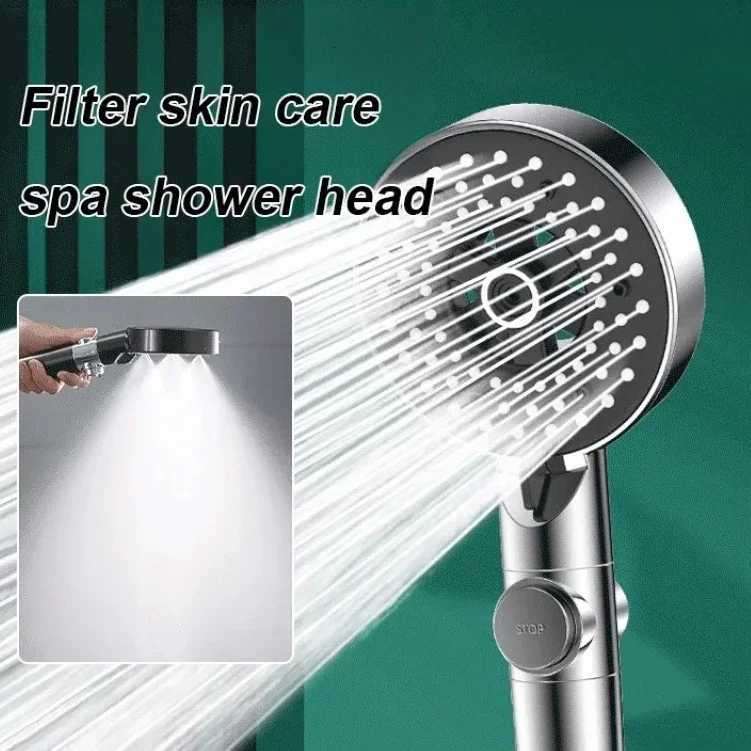 Handheld High Pressure Shower Head with Purifying Spray Super Mist Nozzle for Home Bath Boosting Water Flow Chlorine RemovalM251120