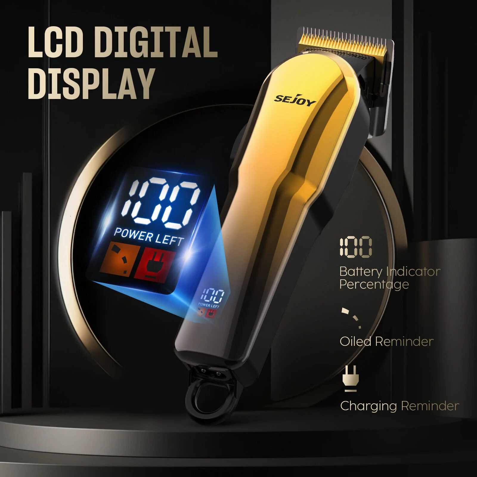 Sejoy Mens Hair Trimmer Multifunction Hair clippers for Body Head Hair Electric Beard Trimmer Shaver Rechargeable Grooming KitT251120