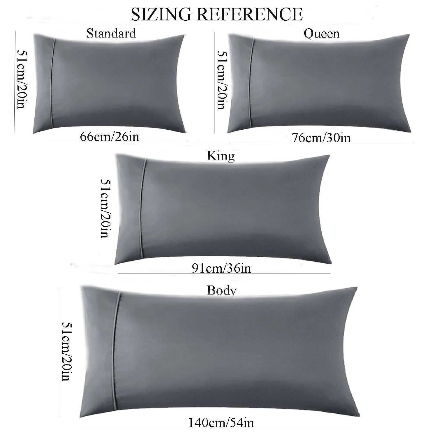 Pillow Case Cosy House Collection Luxury Cooling Rayon Derived from Bamboo Blend Ultra Soft Cases - cases with Envelope Closure C251120