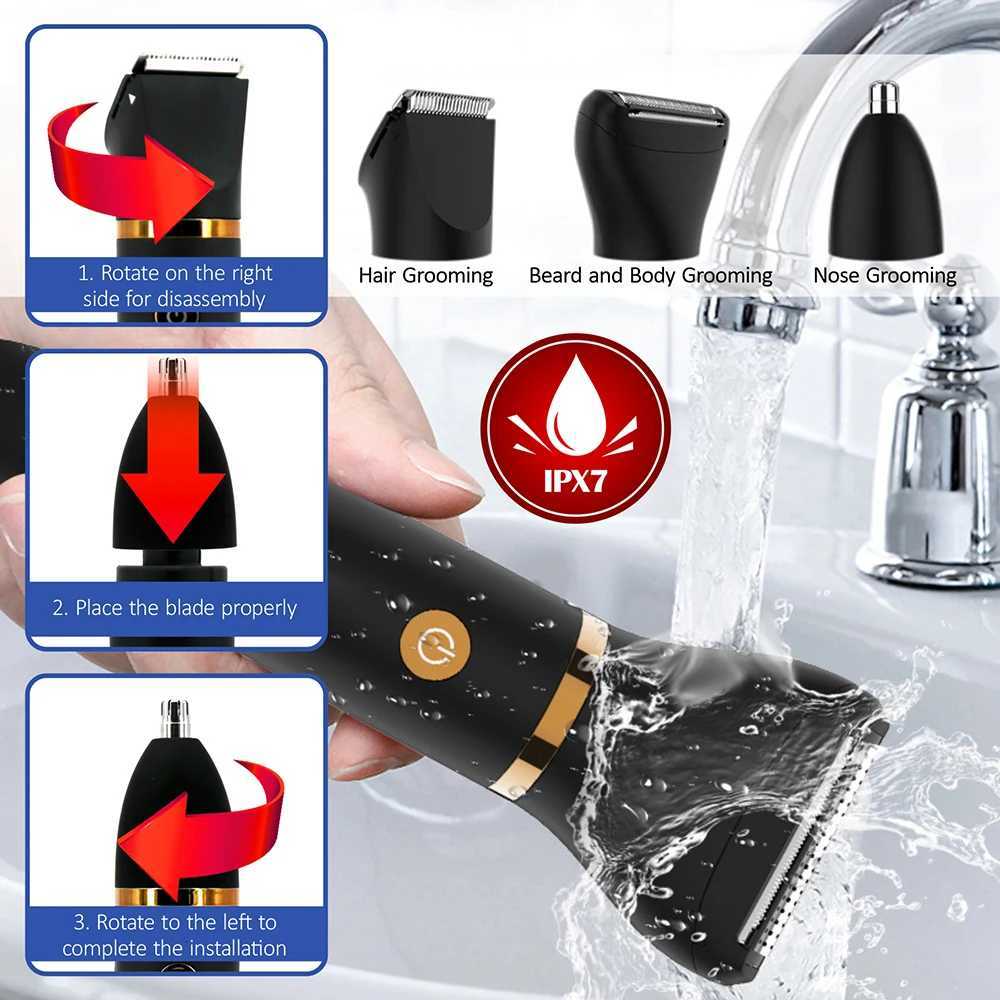 Electric Hair Trimmer Three in One for Bikini Clippers Whole Body Ball Shaver Clipper Grooming Kit Male Epilator RazorT251120
