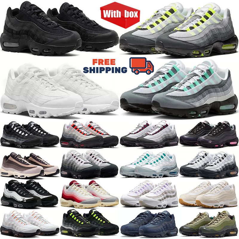 Free shipping with box Designer 95 95s Running Shoes Sneakers Men OG Neon Hyper Triple Black White Greedy Volt chaussures Womens Mens Trainers Outdoor Sports Sneaker