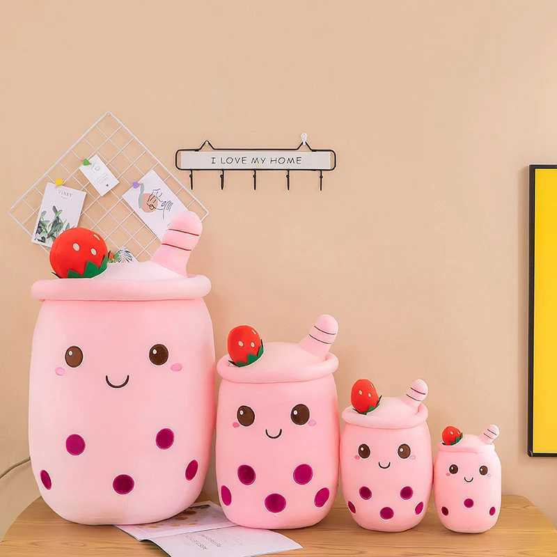 Bubble Tea Boba Plushie Kawaii Room Decor Plush Toy Stuffed Ice Cream Food Milk Tea Soft Hug Cushion Birthday Gift for Kids G251120