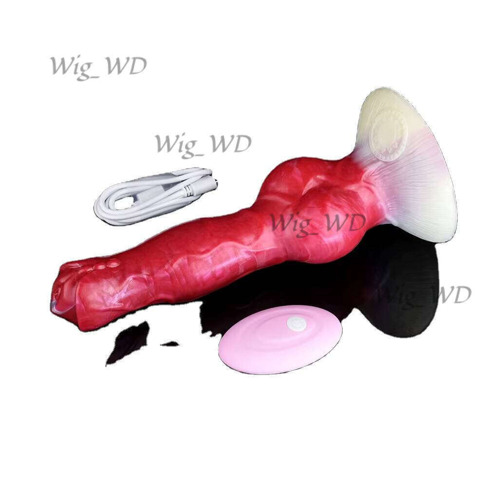 Large Knot Dog Penis Vibrating Rechargeable Dildos Silicone Animal Fantasy Dildo Anal Plug Sex Toys