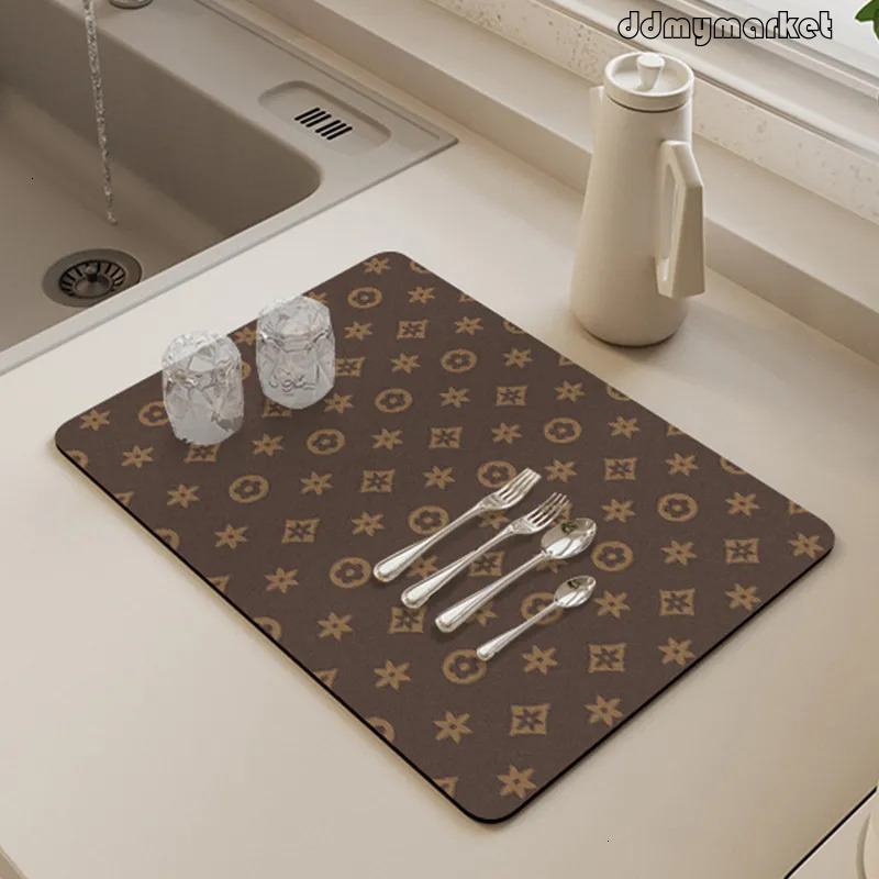 Countertop Draining Kitchen Cup Bowl Plate Drying Bar Tea Table Sink Water Absorption Heat Insulation Mat ddmymarket