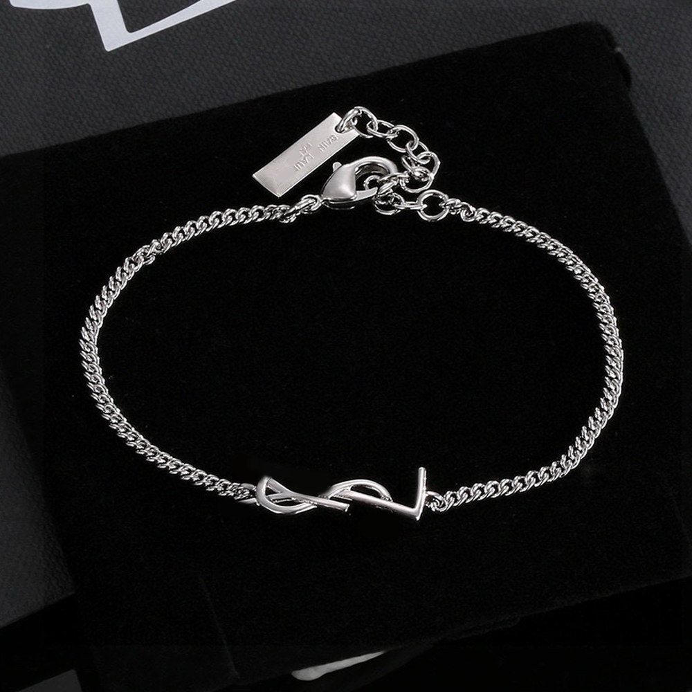 Designer women letter pendant bracelet gold silver bracelets luxury jewelry gifts for wife girlfriend snap hook closure chain classic fashion high quality RJ5327