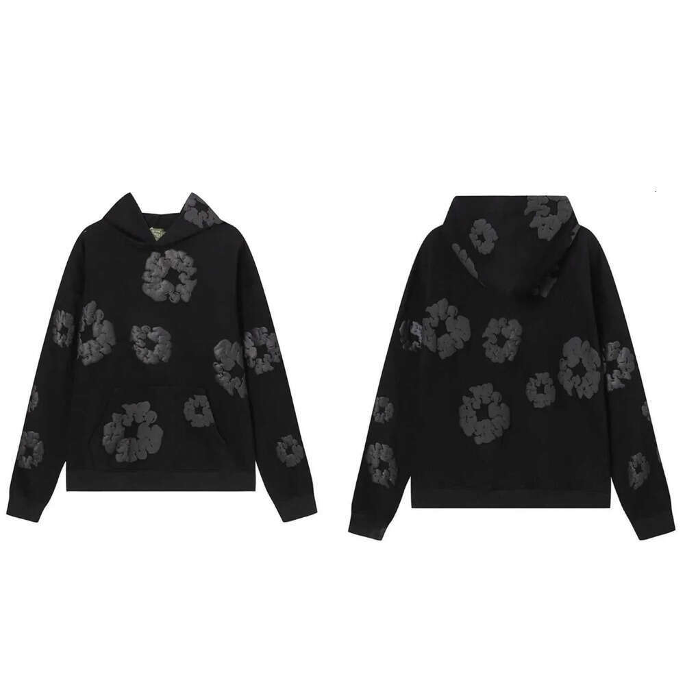 Denim Hoodie Tearly Sweatshirts 25 American Fashion Kapok Brand Denim Ripped Hoodie Pure Cotton Mens Womens Adult Autumn Winter Demin Ters Hoodies 3F3