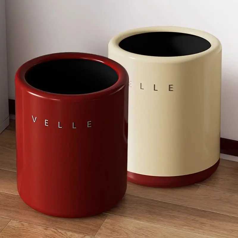 Nordic Double-layer Wastebasket Household Trash Can Living Room Light Luxury Kitchen Bathroom Large-capacity Sanitary Bucket C251120