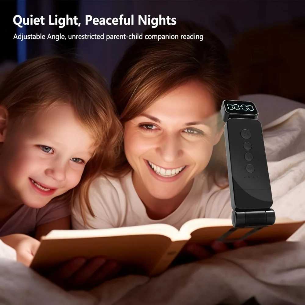 Book Light LED Timer Rechargeable Portable Reading Light 3-Color Lighting Mode Book Lights Bed Ultralight Metal Read Night Light M251120