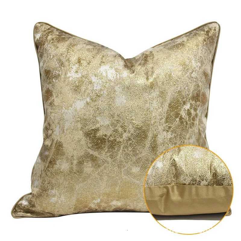 Pillow Case Luxury Golden Sofa Cushion Cover for Living Room Modern Gray Throw case for Euro Decoration 20x20 Rectangle Cover C251120