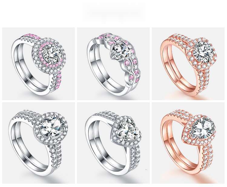 Men and women engagement and wedding ice out vvs Mosan stone set sterling silver rings Free shipping