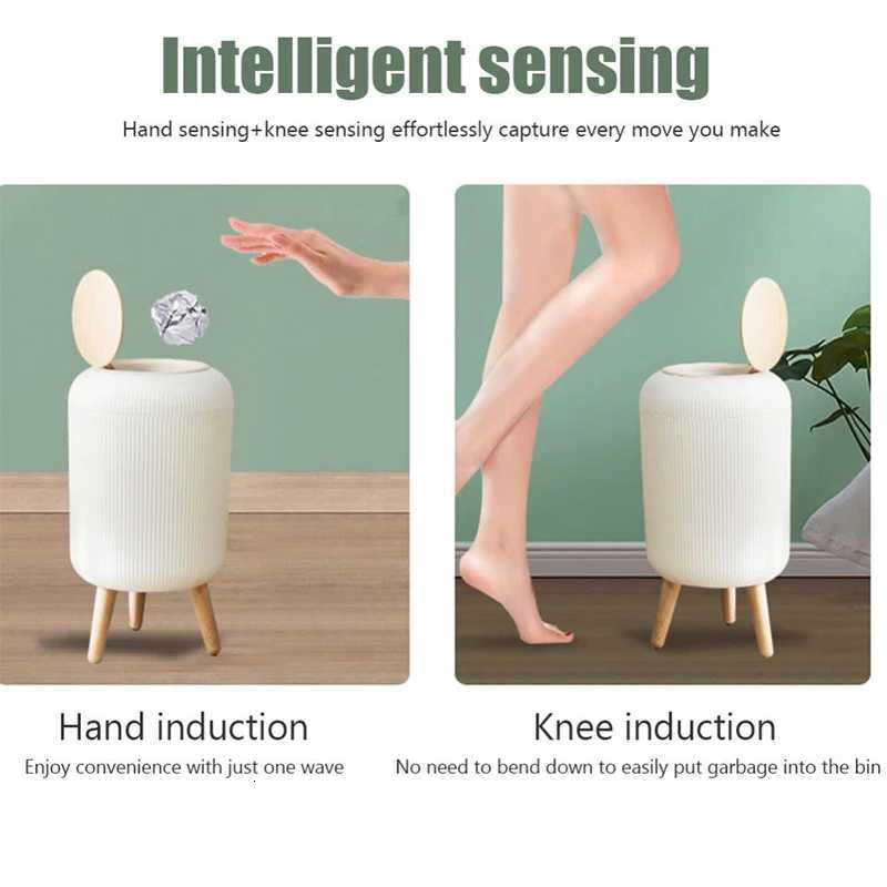 2025 New Automatic Sensor Recycle Bin Small Plastic Smart Trash Bin Motion Sensor Trash Can For Bedroom Bathroom Kitchen Office C251120