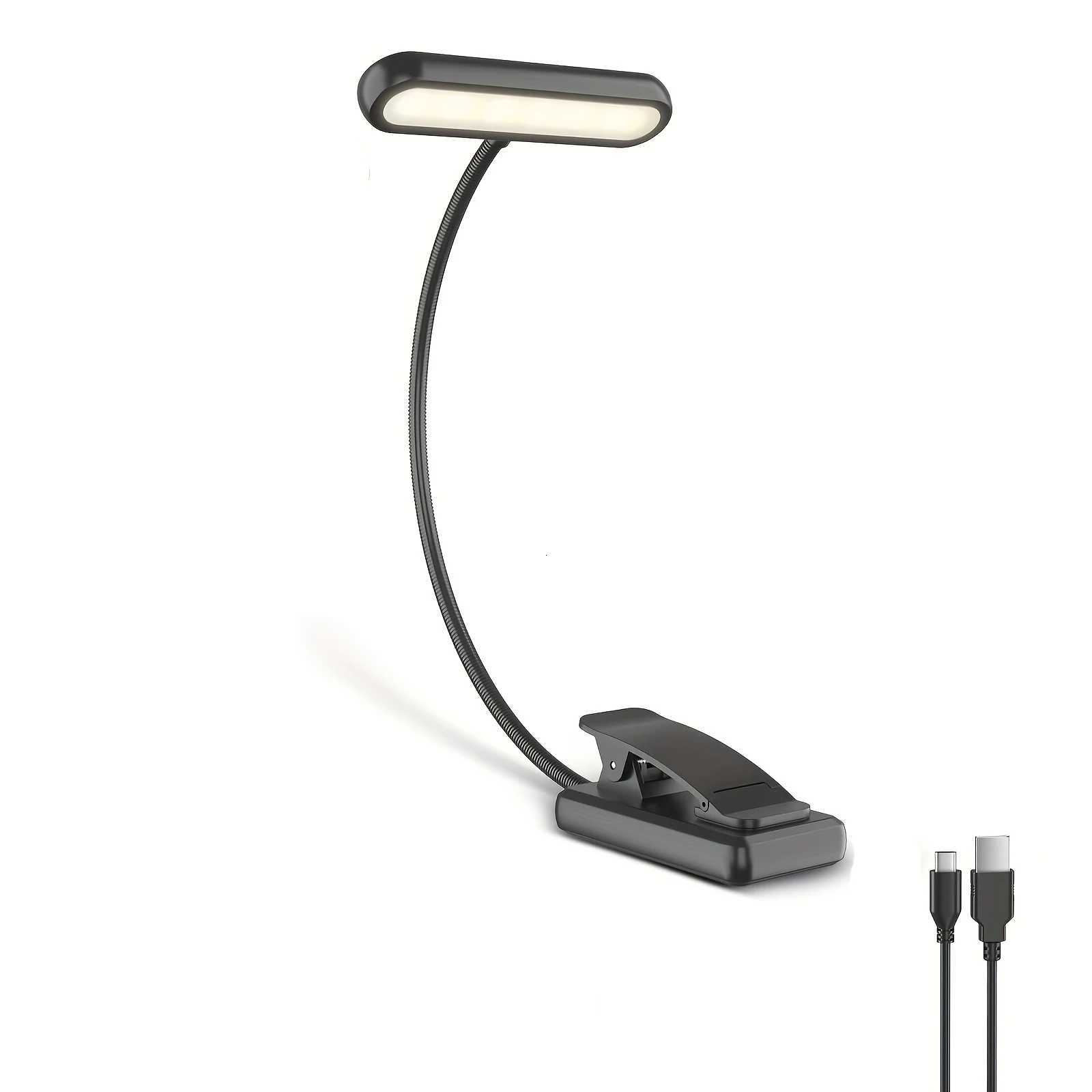 Portable Flexible Easy Clip Night Reading Lamp USB Rechargeable Reading Light 3Colors W Cool White Daylight Book Lamp M251120