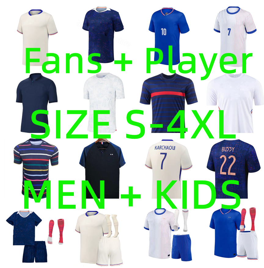 2026 2027 MBAPPE DEMBELE French soccer jerseys 24 25 26 27 GRIEZMANN TCHOUAMENI BARCOLA OLISE THURAM DOUE RABIOT player version Maillot de football shirt Men kids kit