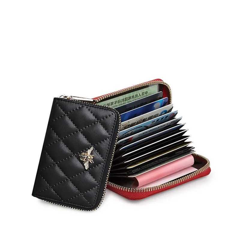 Wallet womens leather new womens card bag short anti-theft brush small pocket purse money clip fashion womens bagW251120