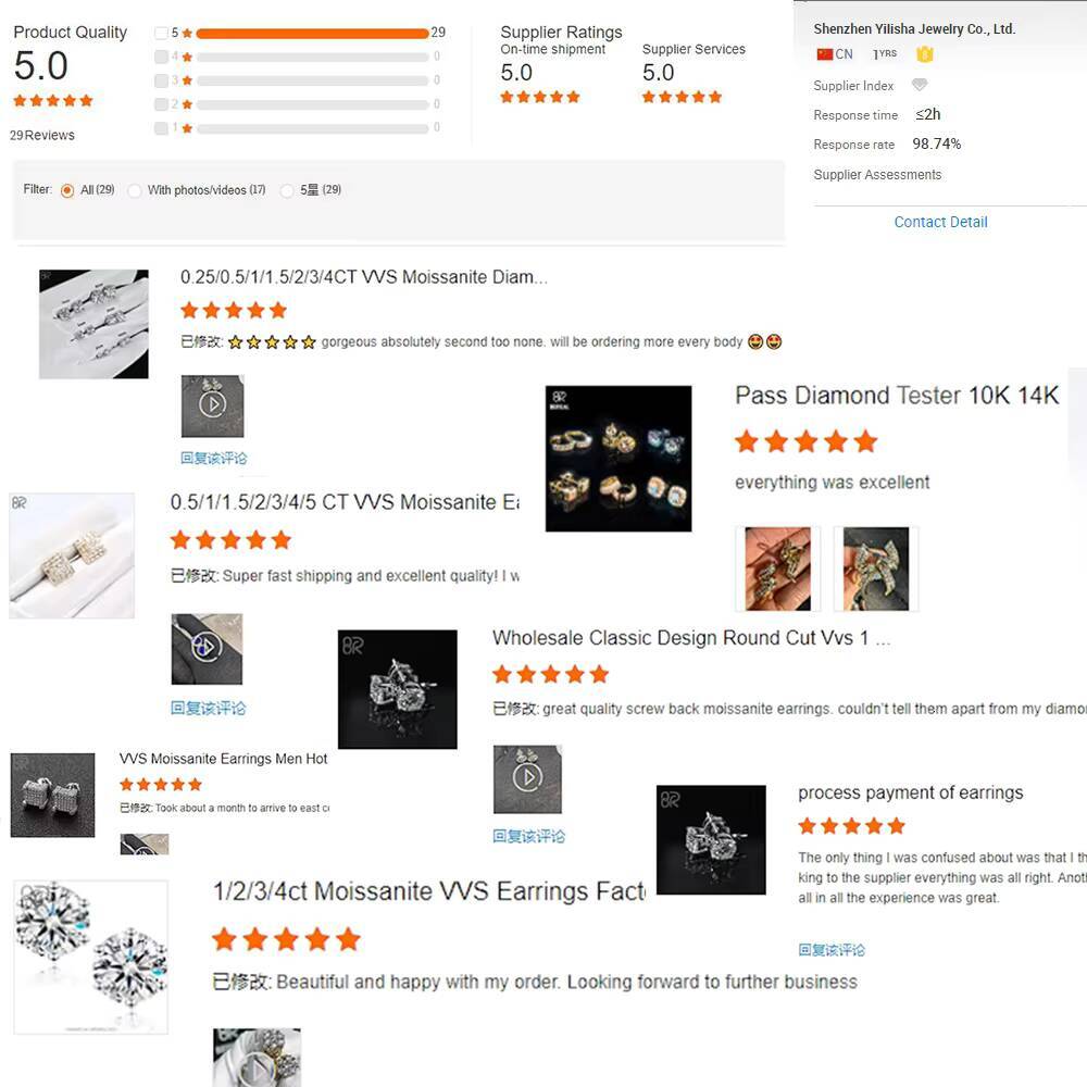 Igi Certified Vvs Lab Grown Diamond Earrings Custom 18k Gold Round Lab Created Diamond Earring Fine Jewelry Men Womenqqvvv