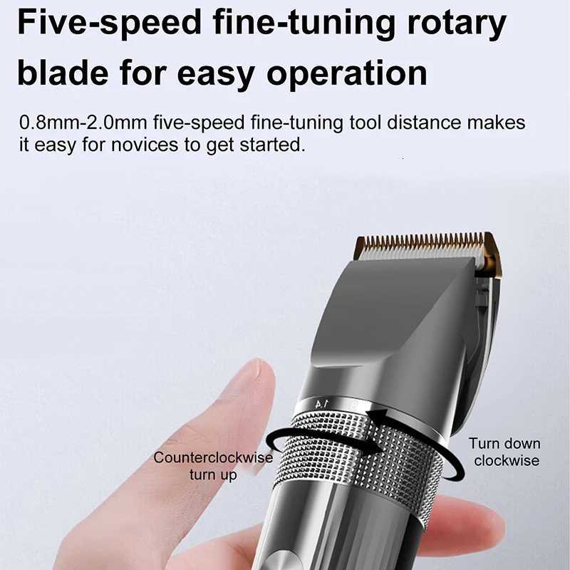 Electric Hair Clipper Professional Trimmer Household Waterproof LED Display Men Hair Trimmer USB Charging Haircut Tools SetT251120