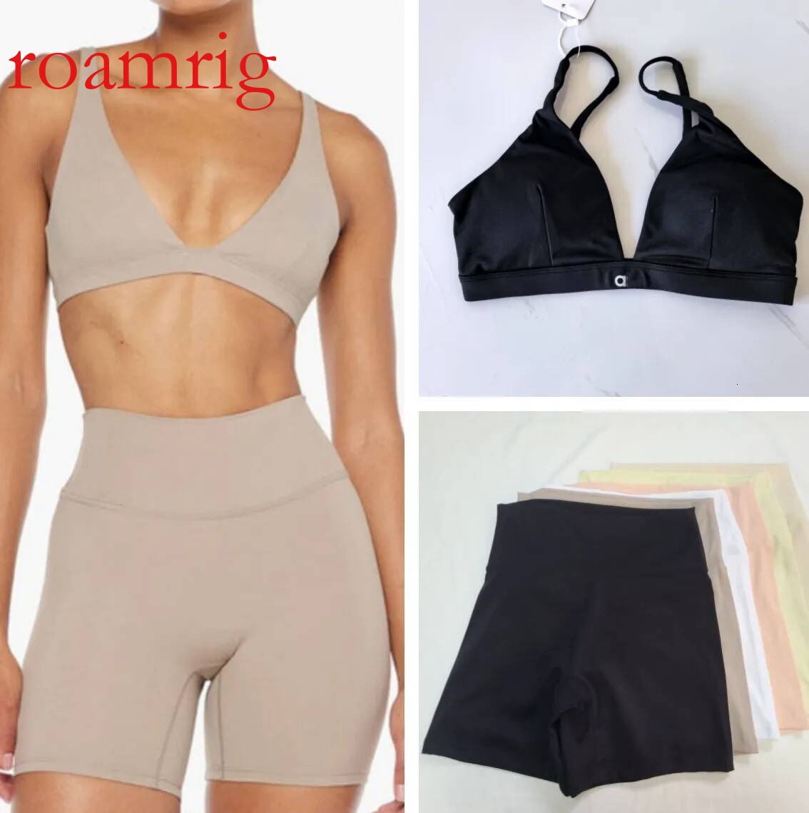 A491 Yoga Sportswear - Shock-Proof Bra & Breathable Shorts Set for Outdoor Fiess Activities