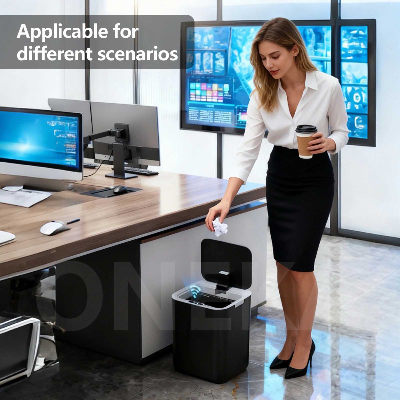 Touchless Smart Trash Can Automatic Opening Induction Trash Bin Garbage Can For Kitchen House Office C251120