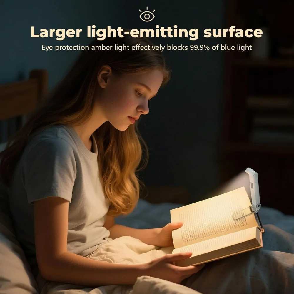 LED Reading Light Type-C Charging Book Light Rechargeable Mini Bookmark Light Kids Read Night Light Portable Reading Book Lamp M251120