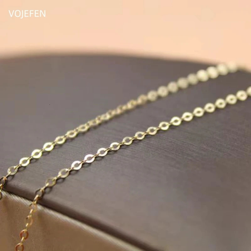 VOJEFEN 18K Real Gold Chains Necklace Womens Luxury Designer Jewelry AU750 O Chain Certificate 250420 - view 6