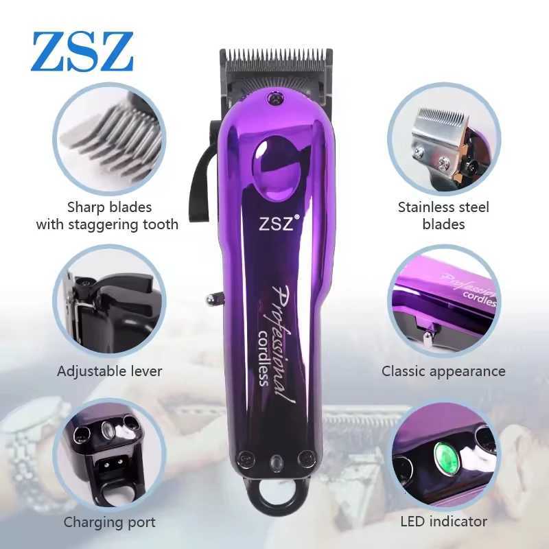 ZSZ N-55 Salon High quality Electric Cordless Rechargeable Hair Cutter Professional Hair Clipper for BarberT251120